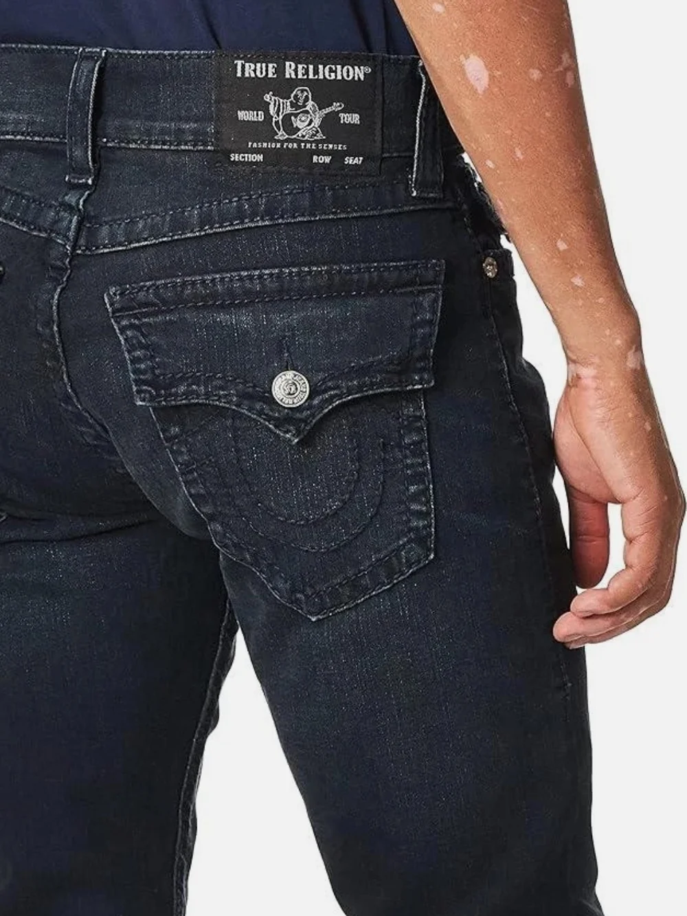 True Religion Men's Slim Straight Jeans -Dark Blue